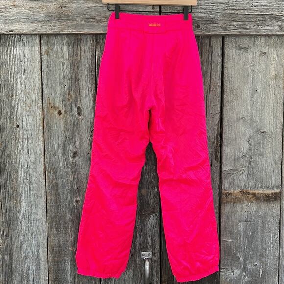 Vintage Obermeyer Sport Neon Pink Shiny High Rise Snow Board Apres Ski Pants - Picture 6 of 8